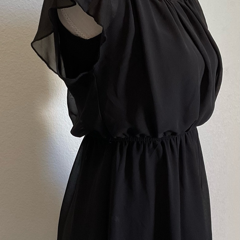 Sweet Storm Elegant Black Short Sleeve Dress